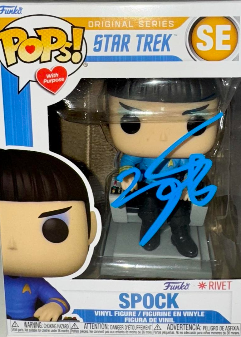 Zachary Quinto Signed Funko Pop SE "Spock" (Star Treck) - Beckett COA #02